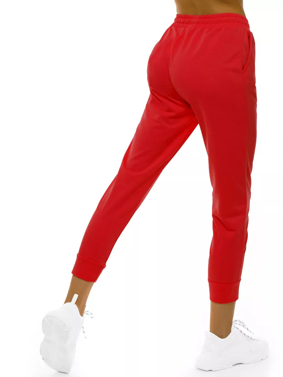: Women's red casual pants Carol