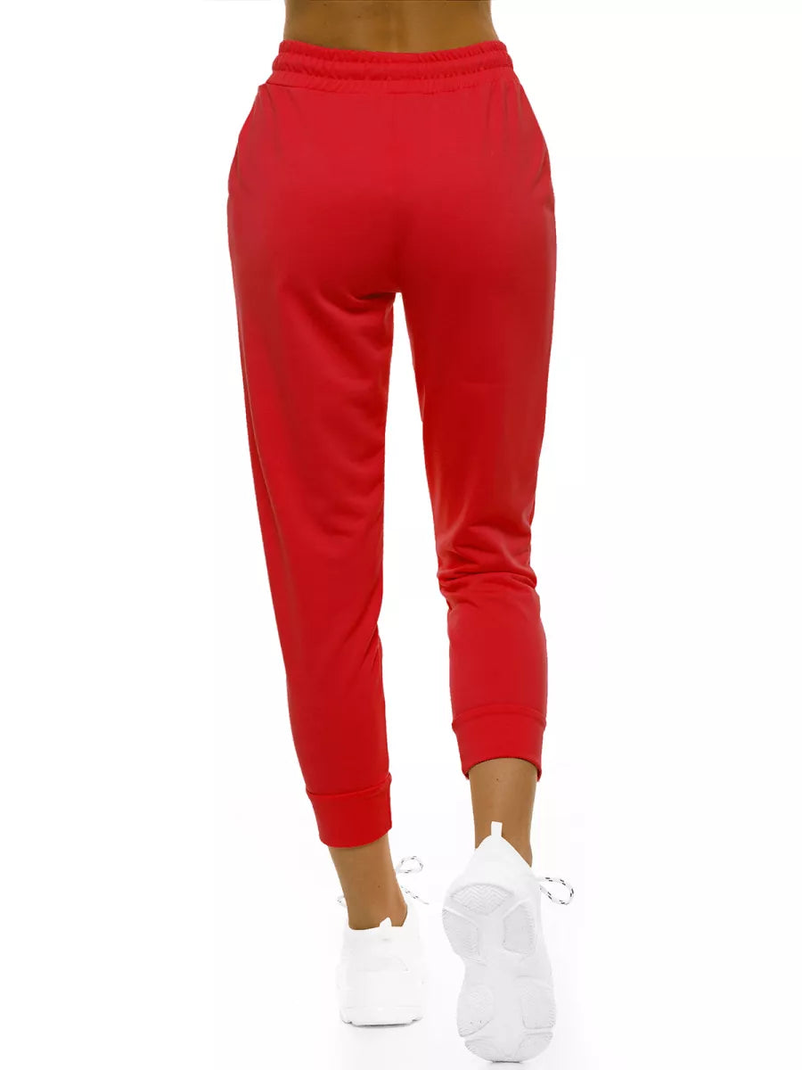 : Women's red casual pants Carol