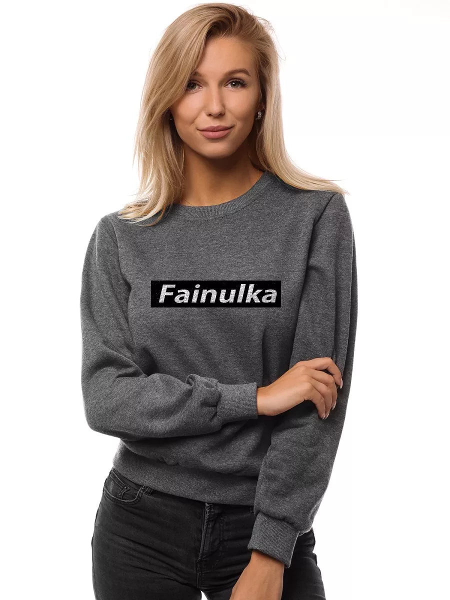 Women's dark gray sweater Fainulka