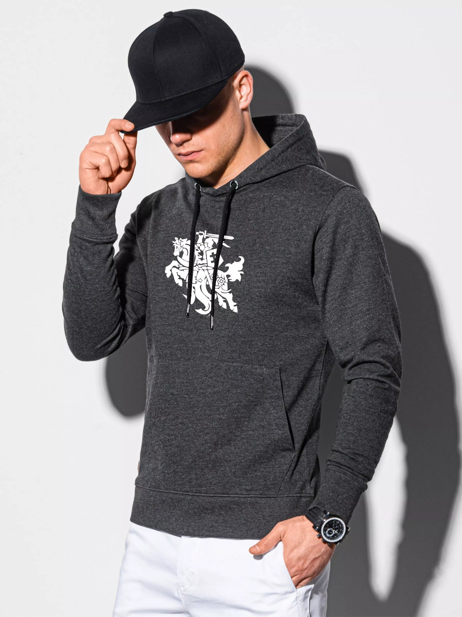 Dark gray hoodie Vytis 