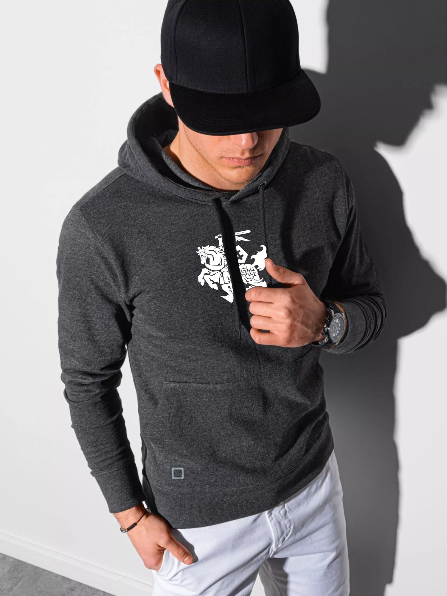 Dark gray hoodie Vytis 