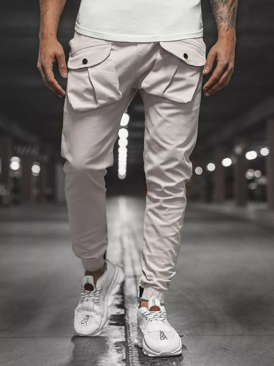 : Men's white joggers Simir