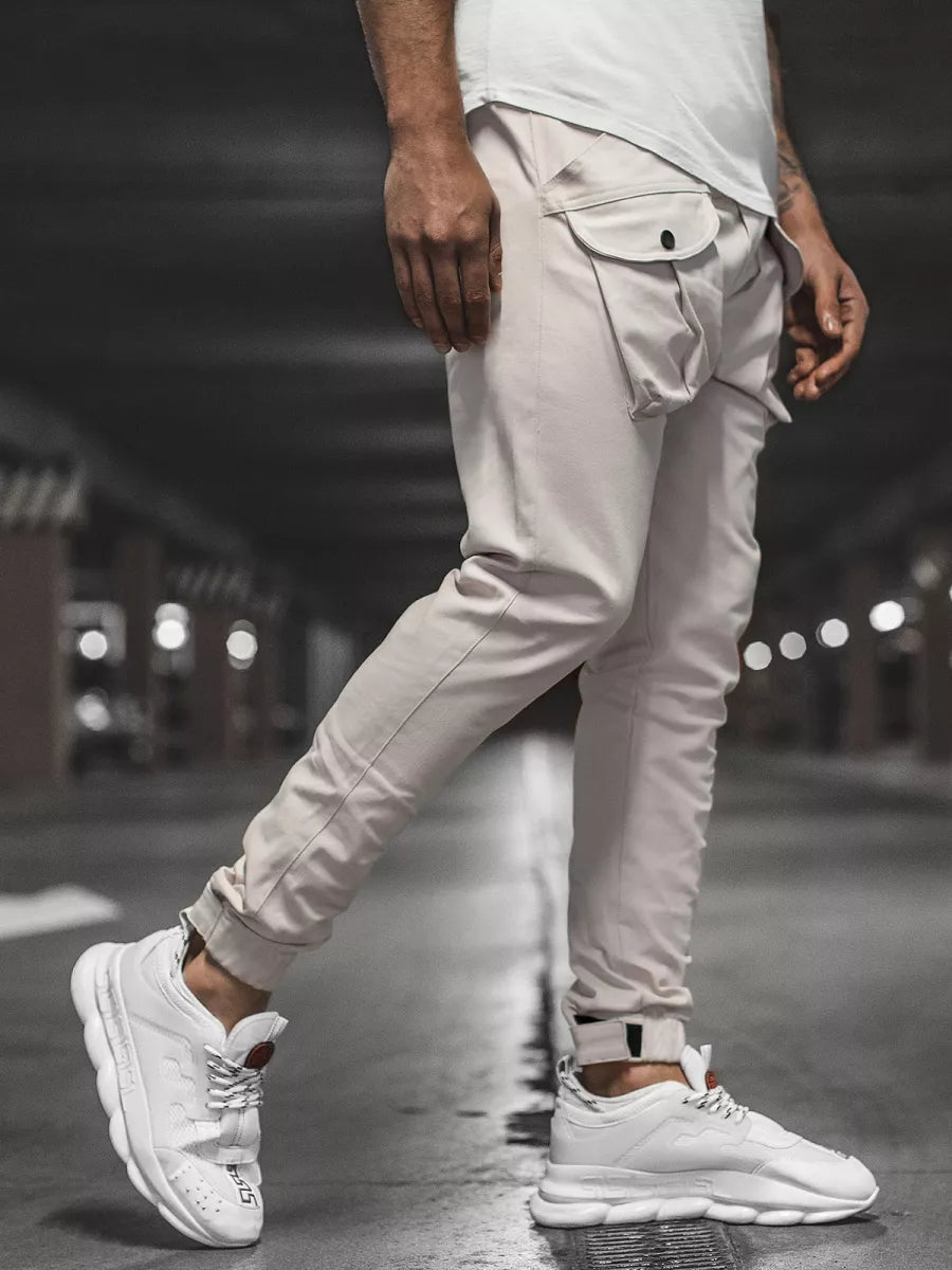 : Men's white joggers Simir