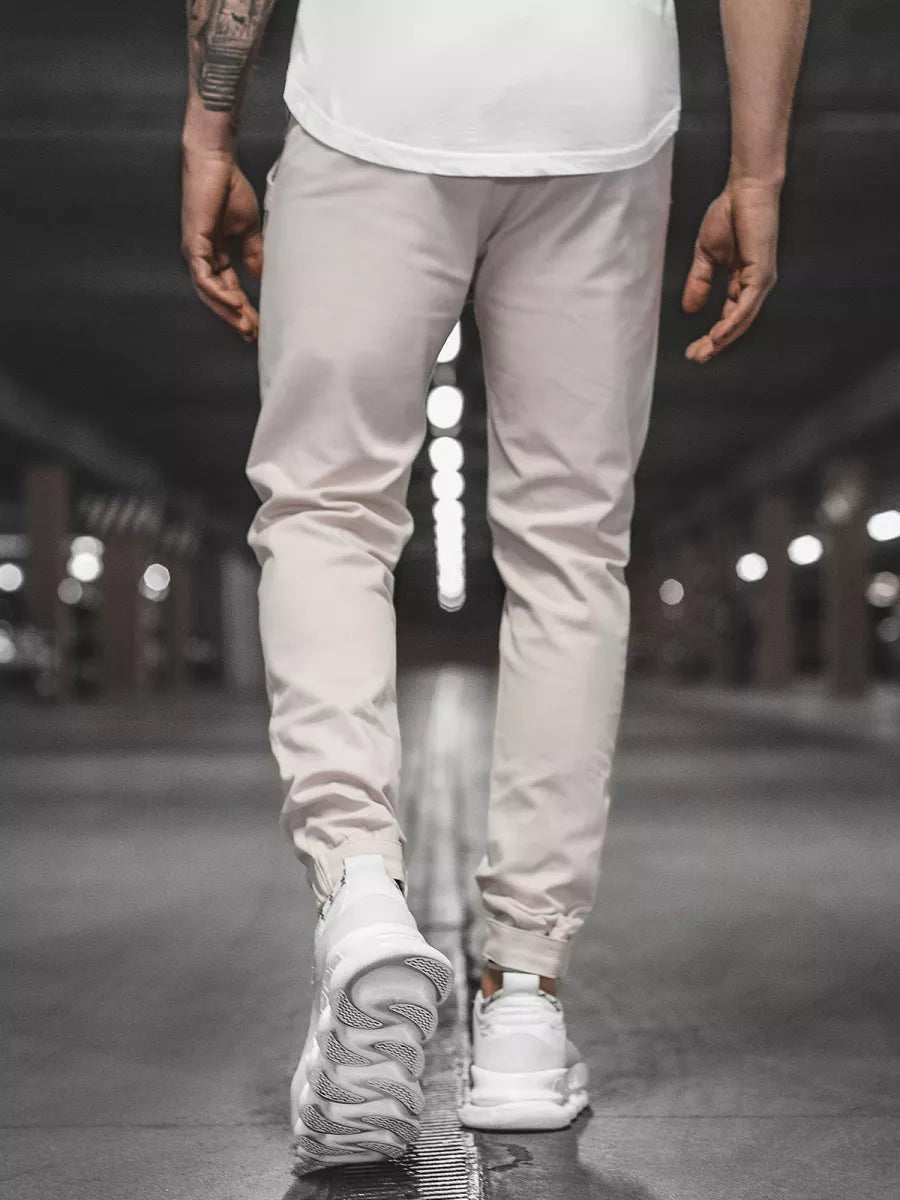 : Men's white joggers Simir