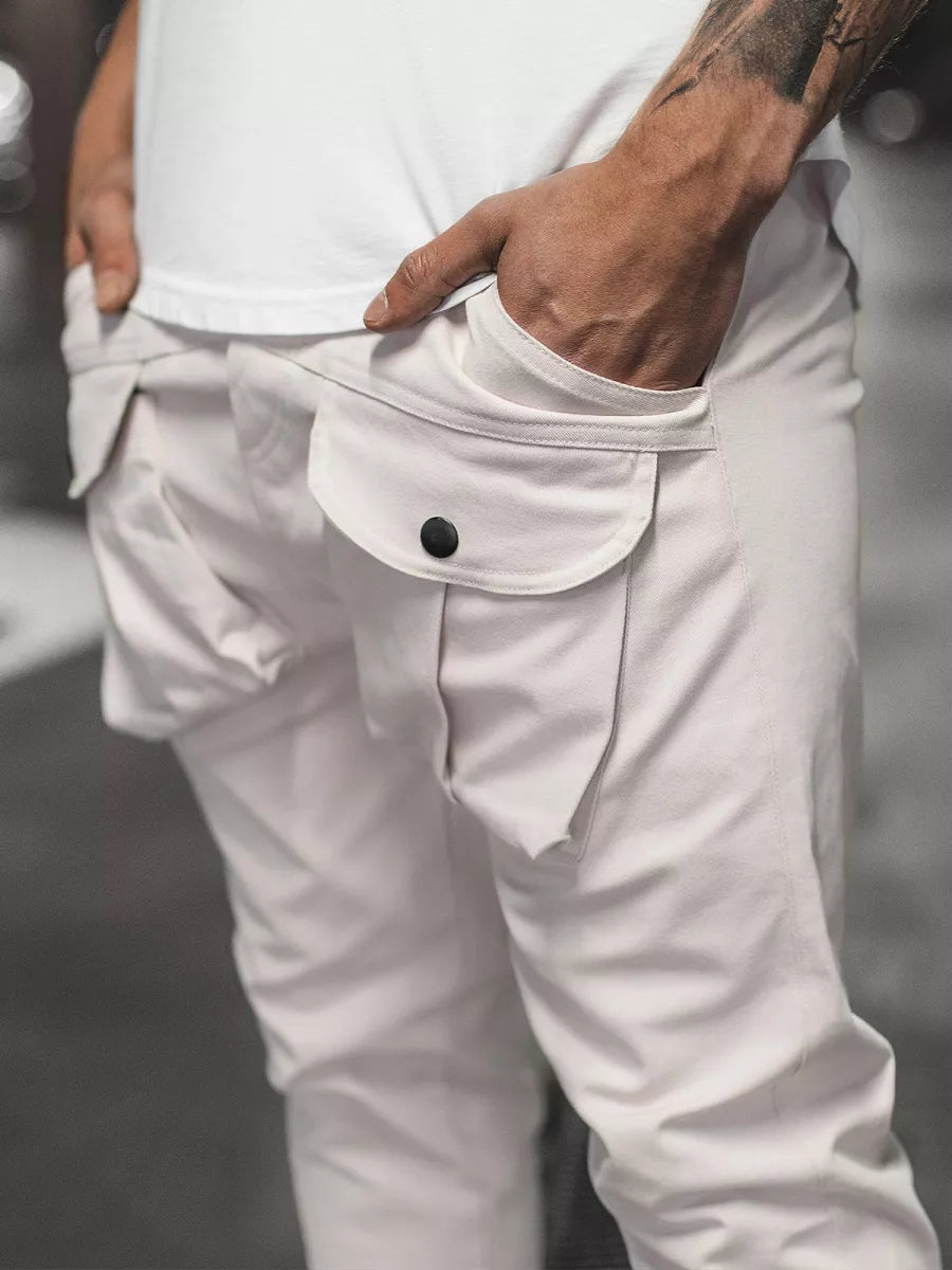 : Men's white joggers Simir