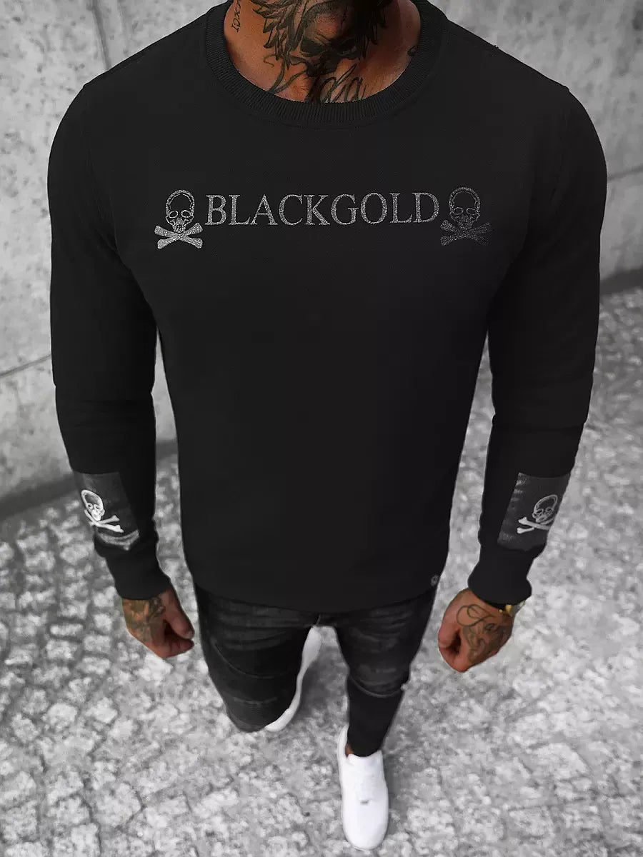 Men's sweater black Lack