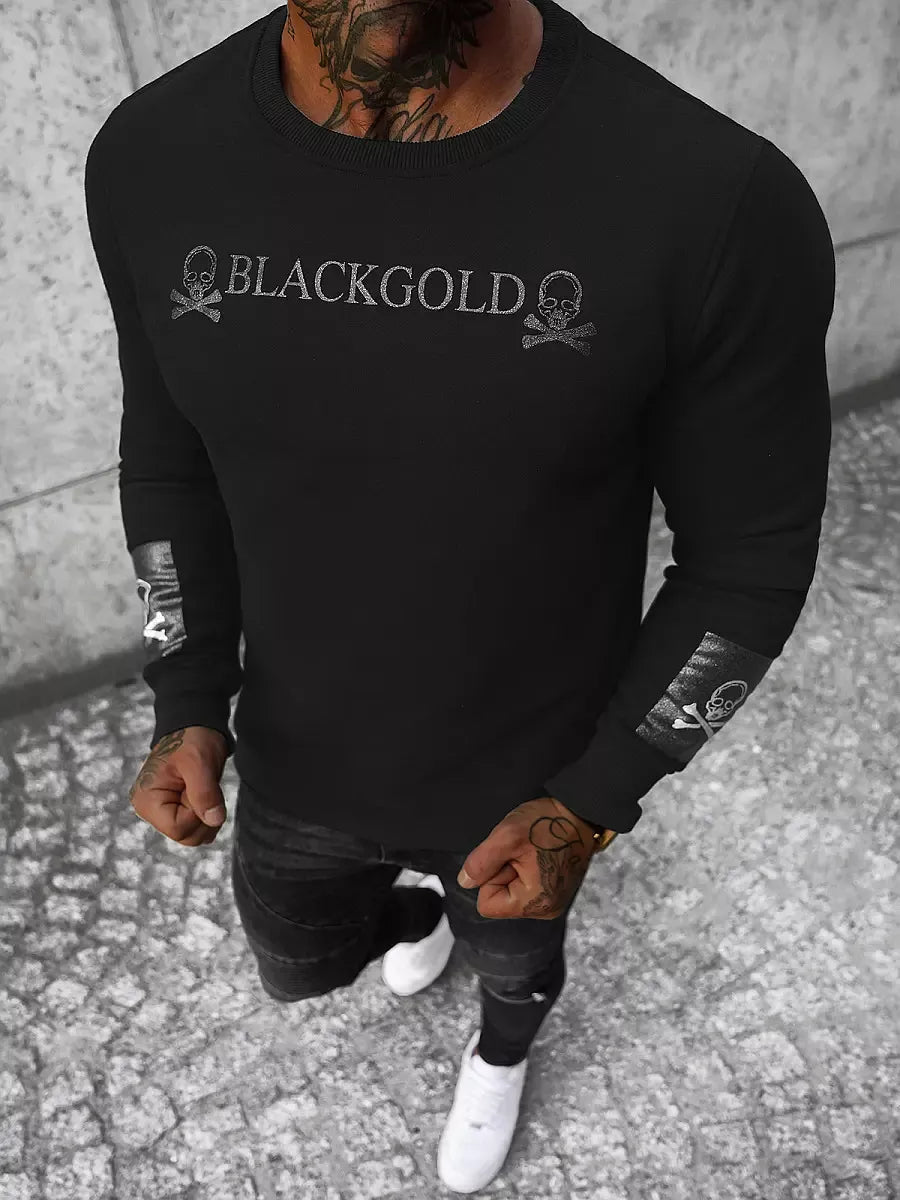 Men's sweater black Lack