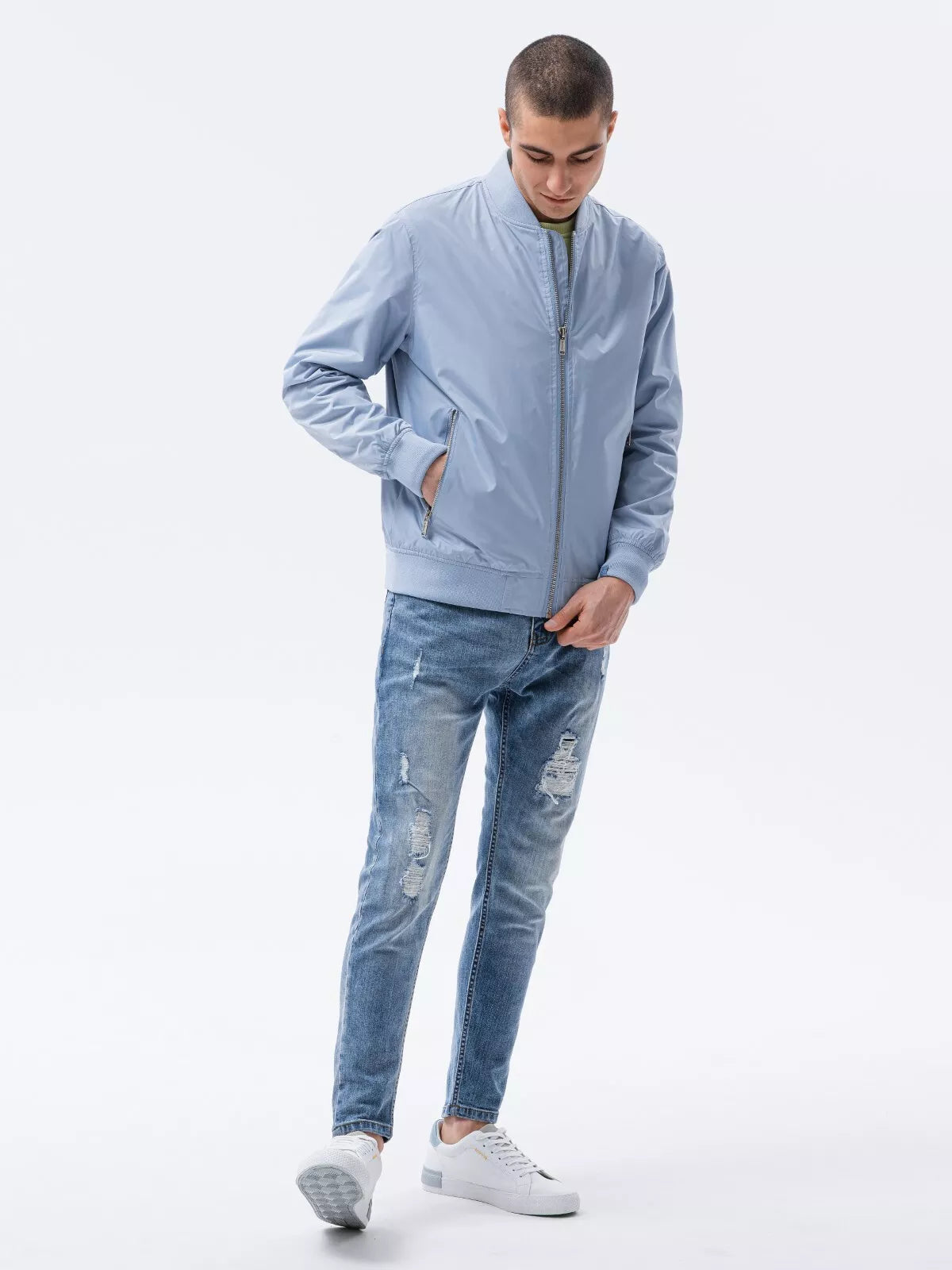 Men's light blue jacket Cory