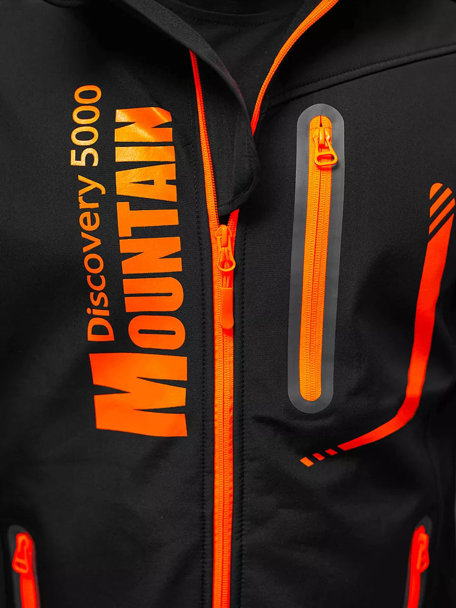 Black men's jacket with orange details Ero