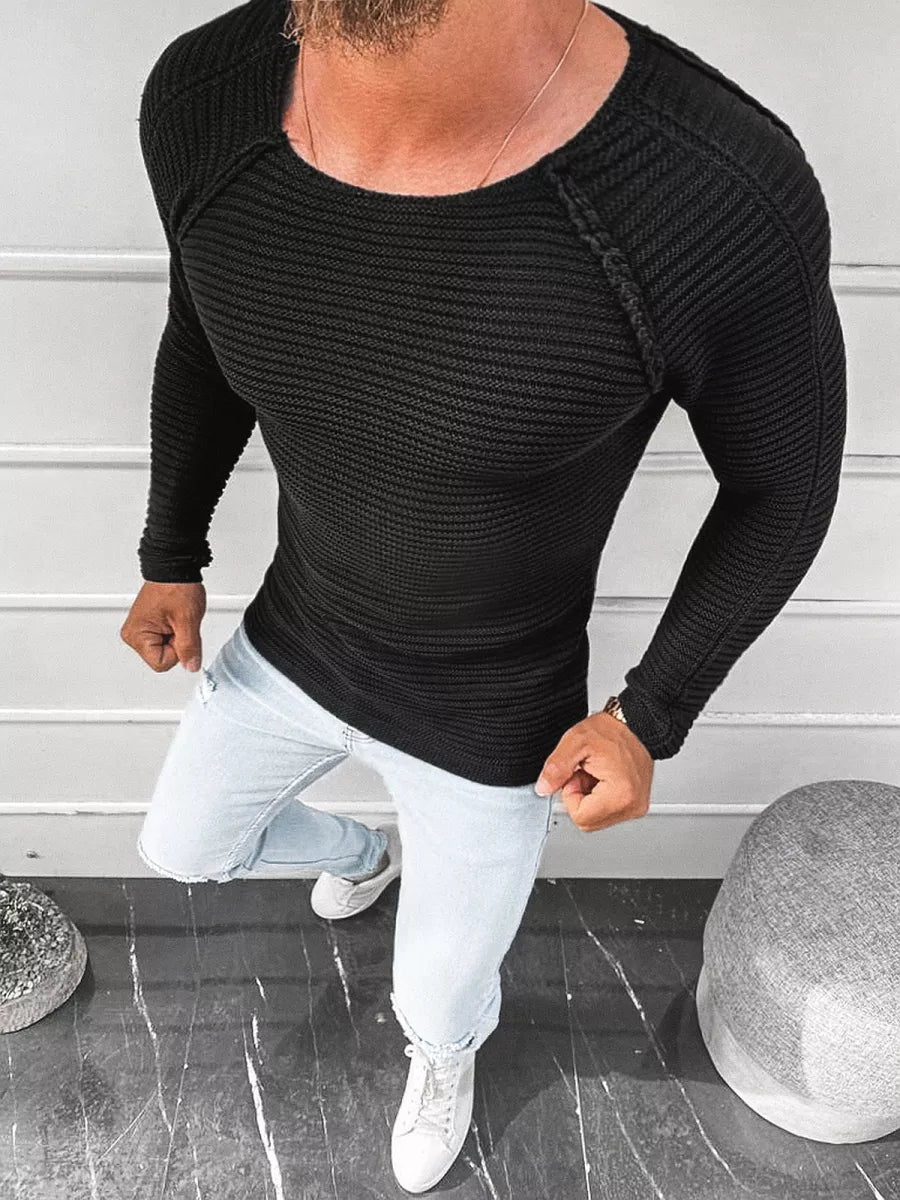 Men's black sweater "Terel"