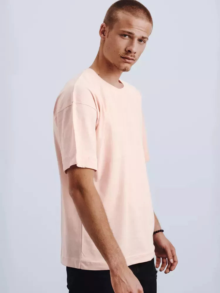 Men's pink T-shirt Simple
