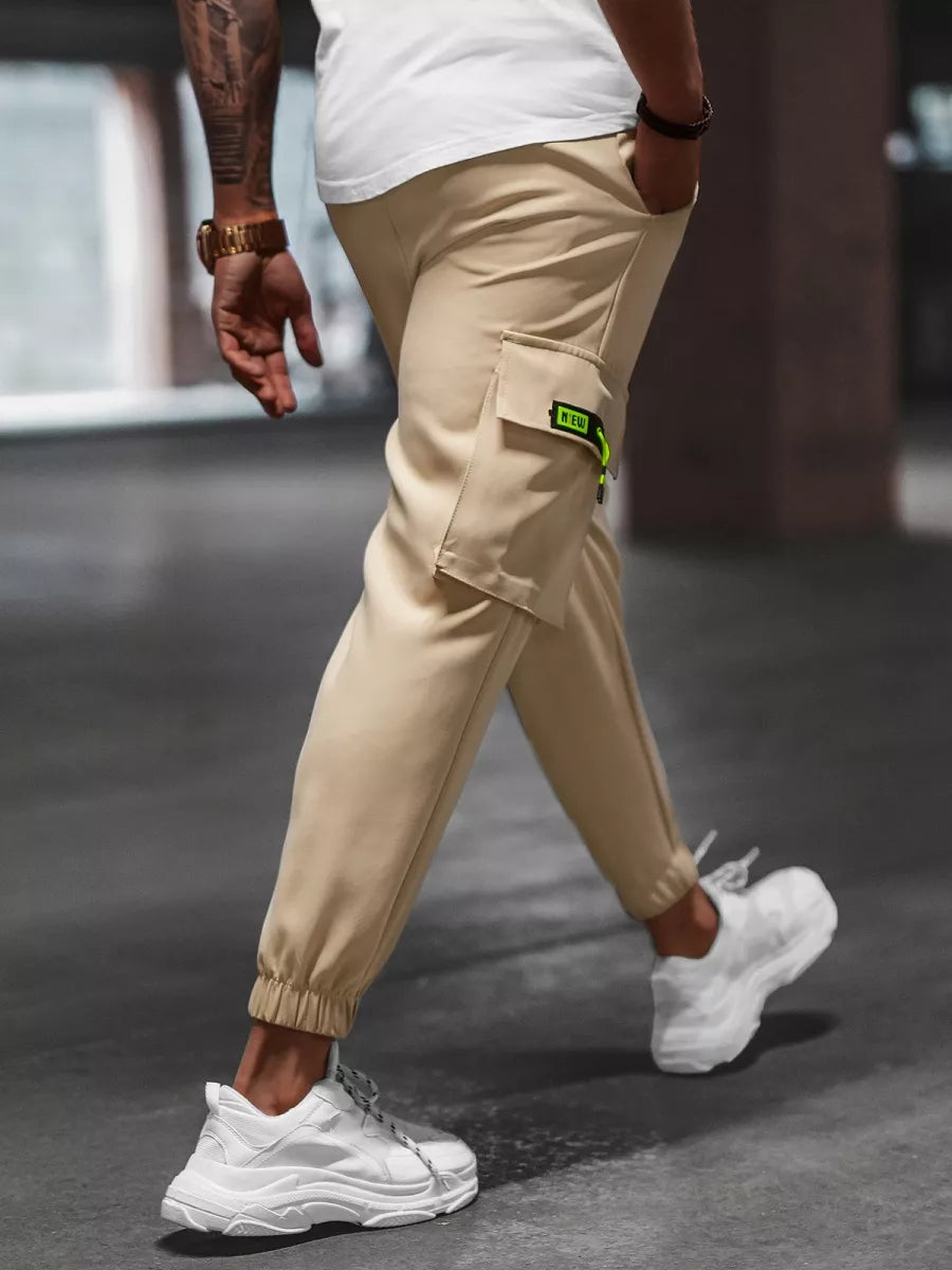 : Men's beige joggers Loger