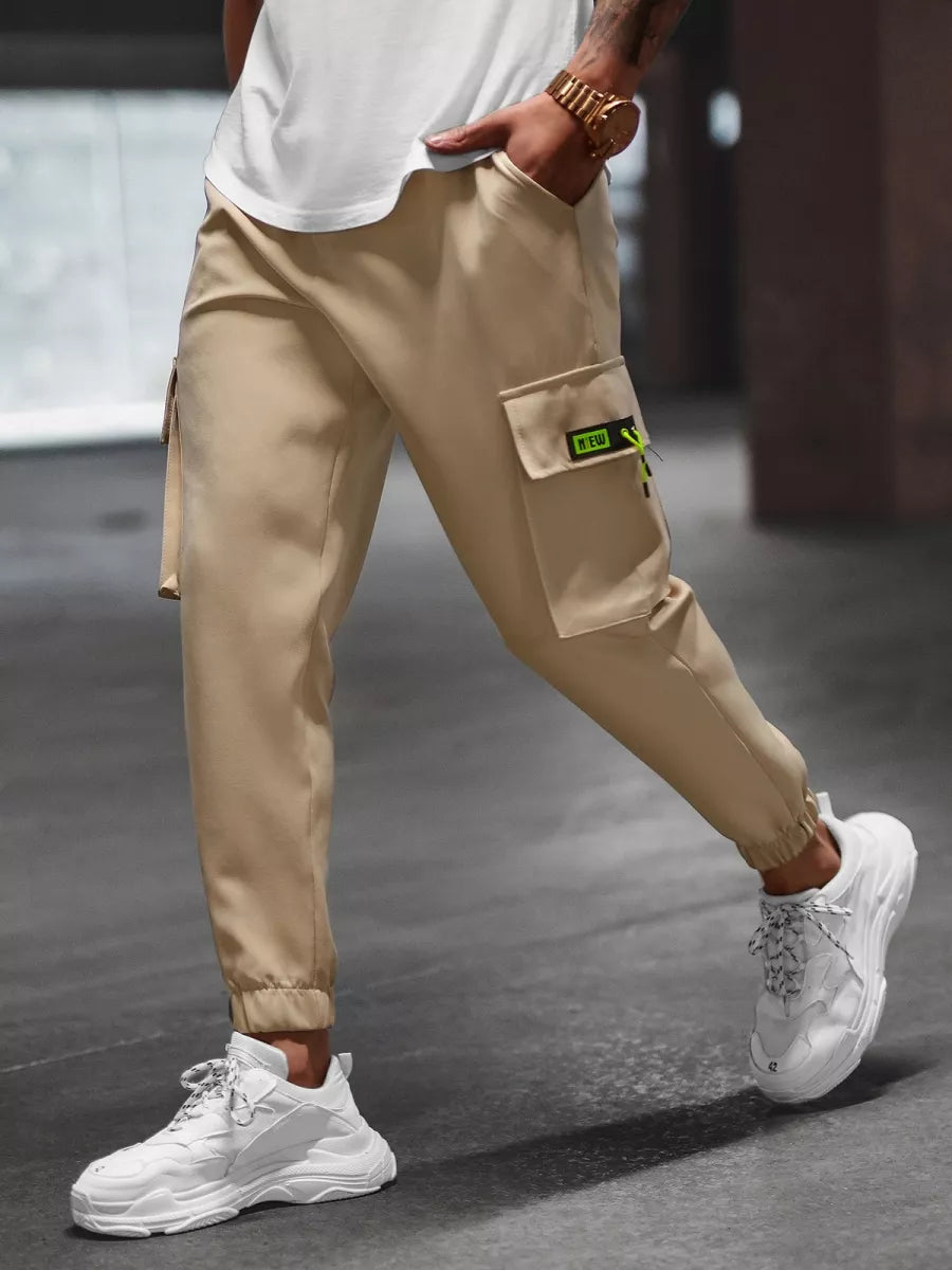 : Men's beige joggers Loger