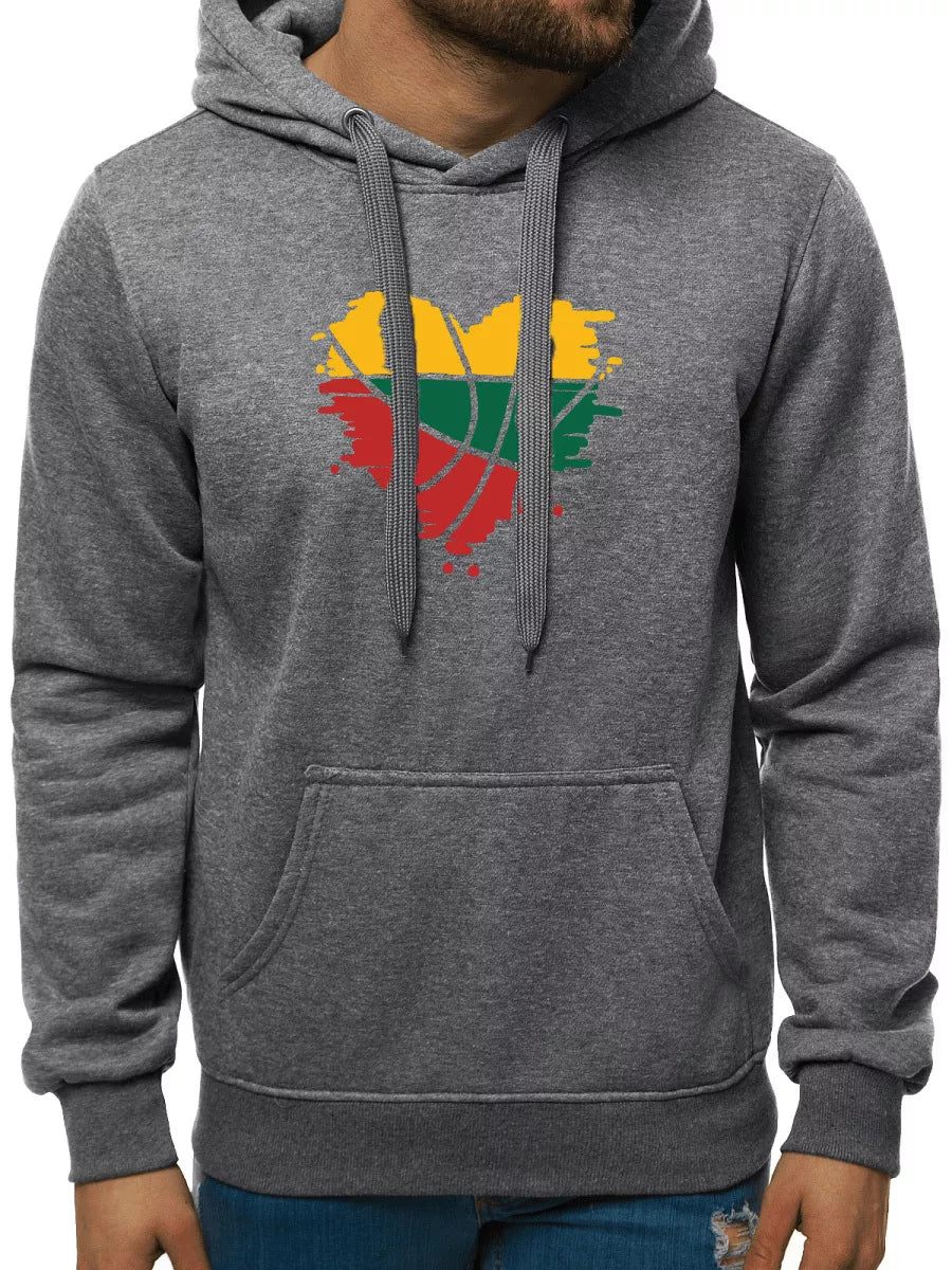 Men's dark gray hoodie LTU