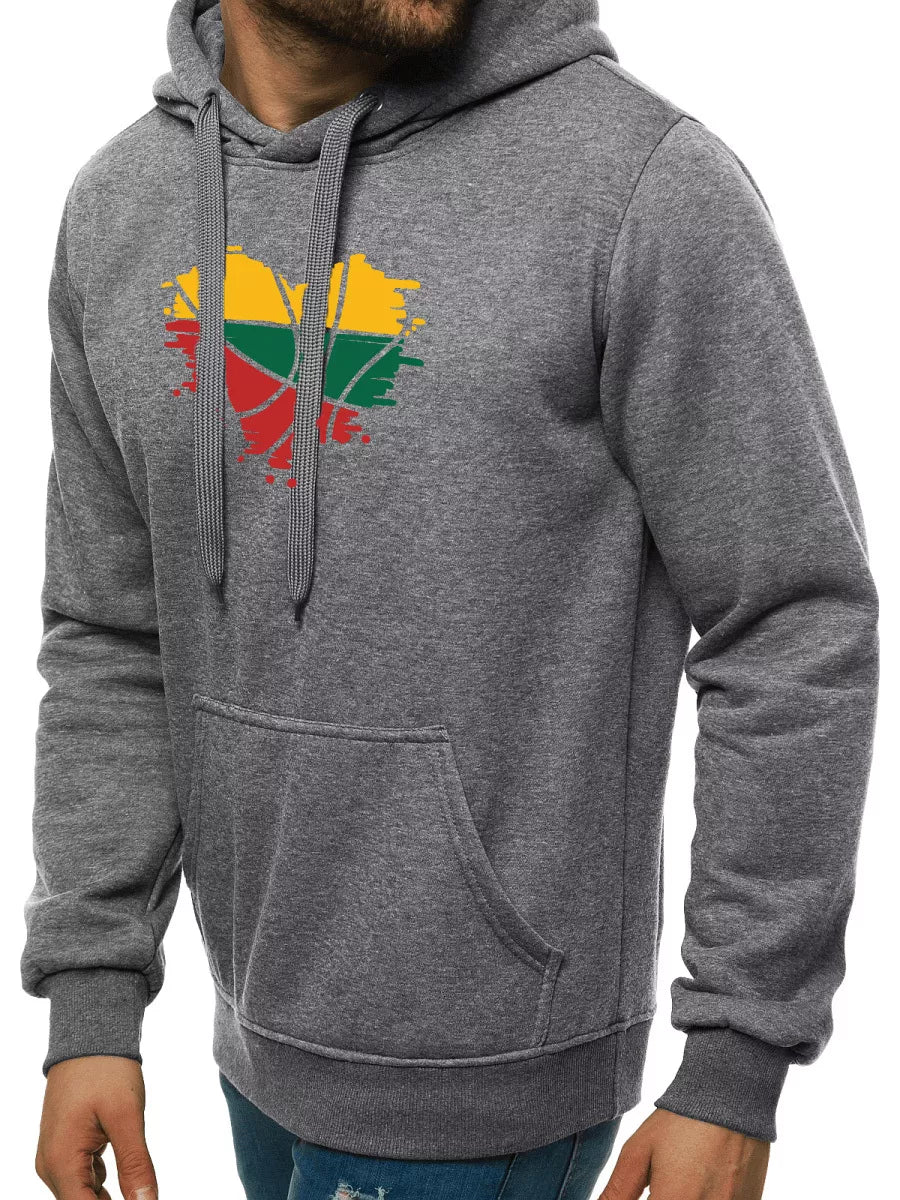 Men's dark gray hoodie LTU