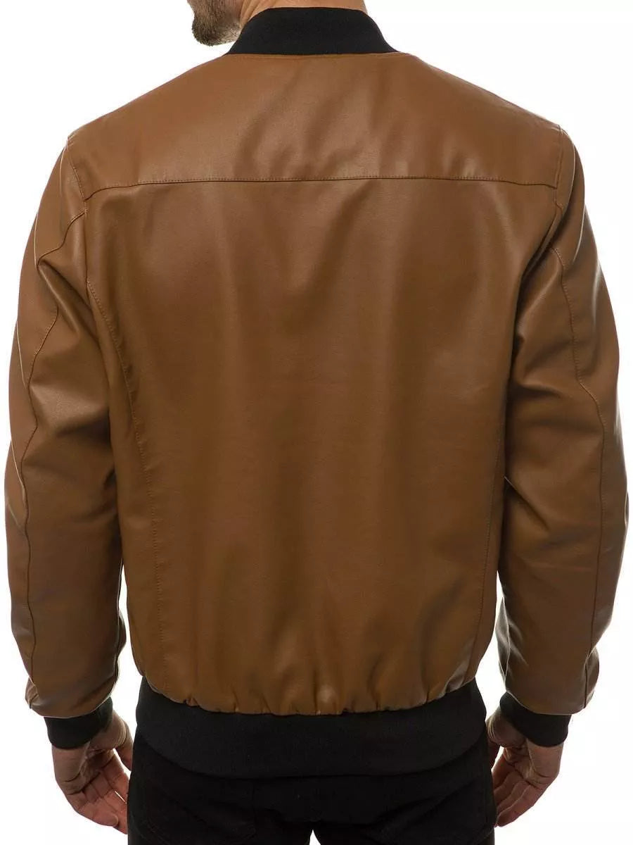 Eco leather jacket - caramel color Lugon