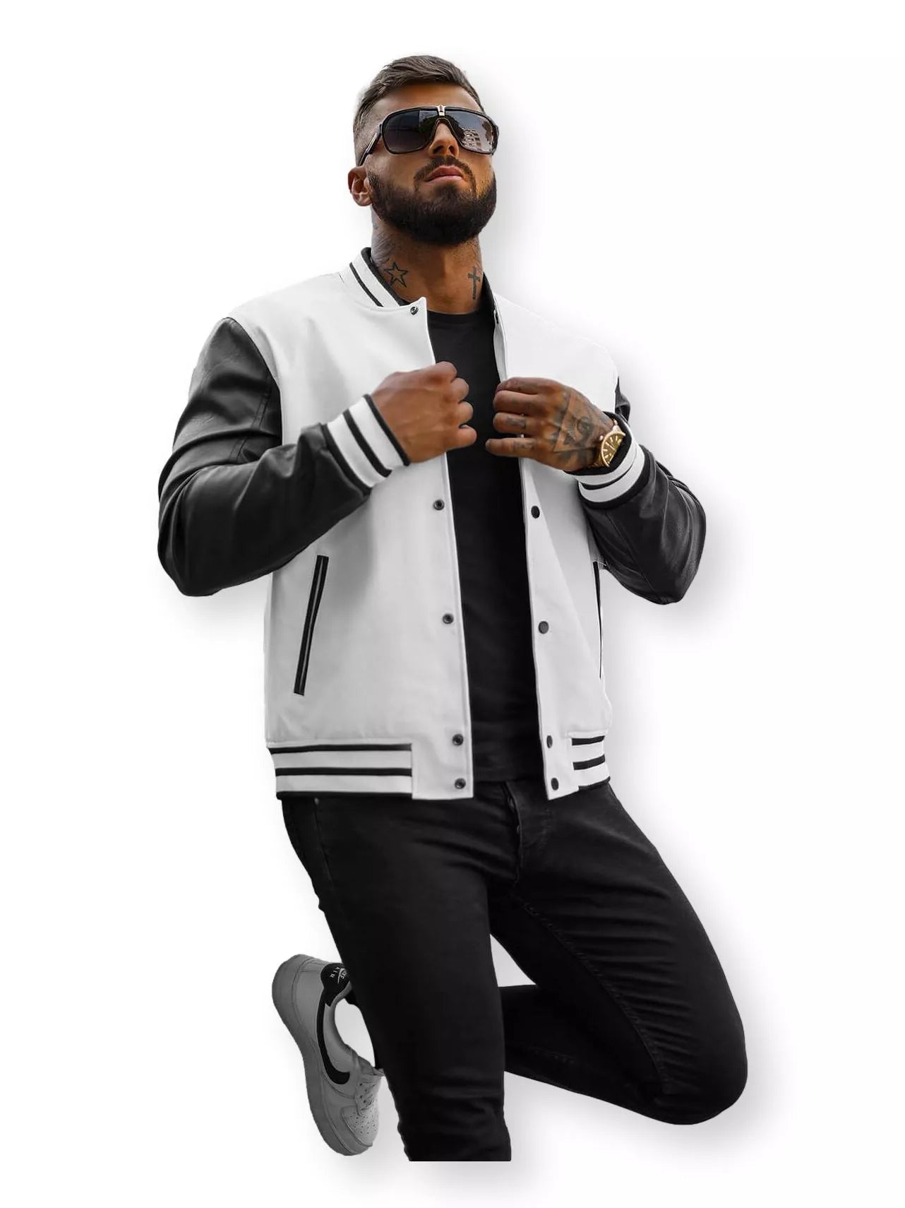 White eco-leather jacket Viter