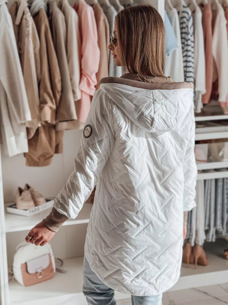 White women's quilted Merina jacket