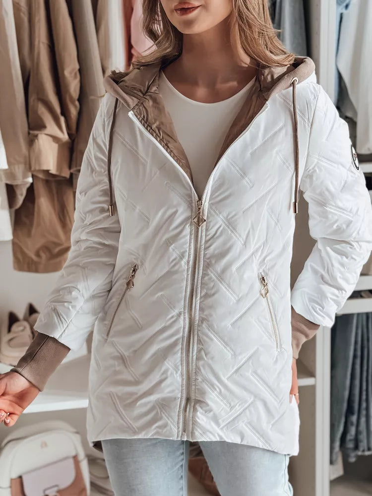 White women's quilted Merina jacket