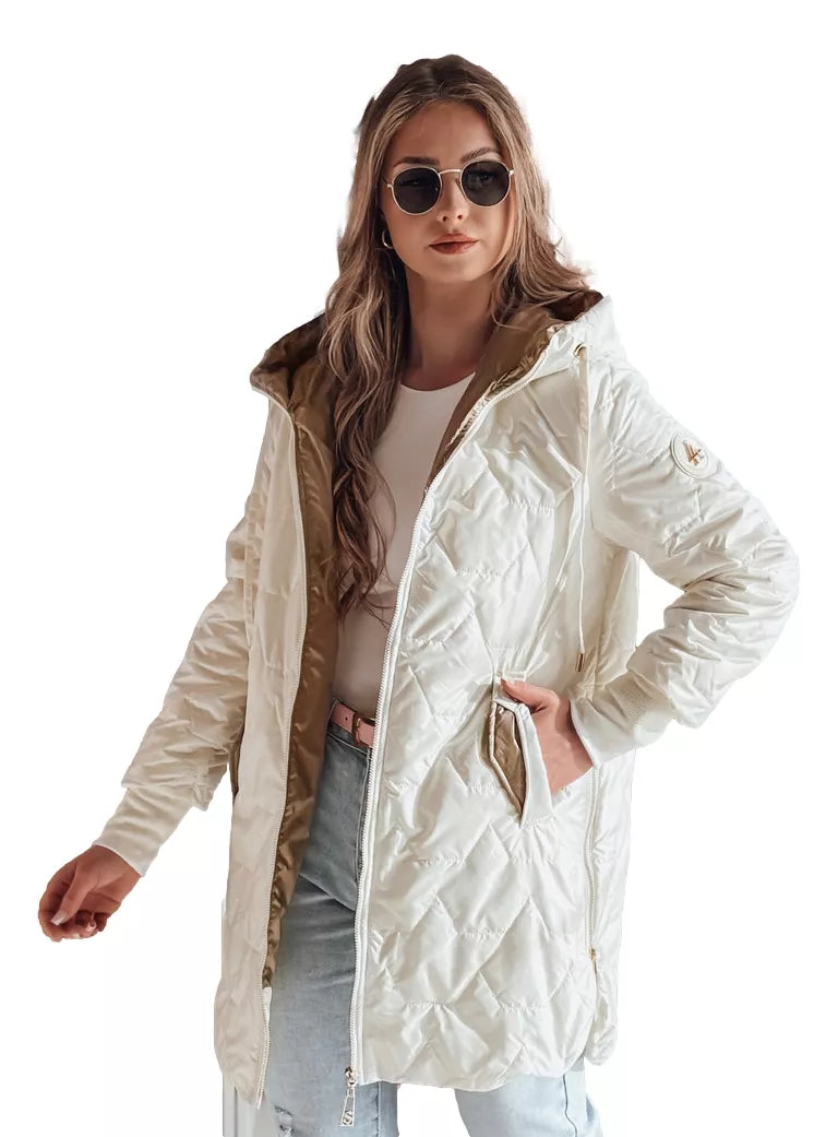 White women's quilted jacket Livi