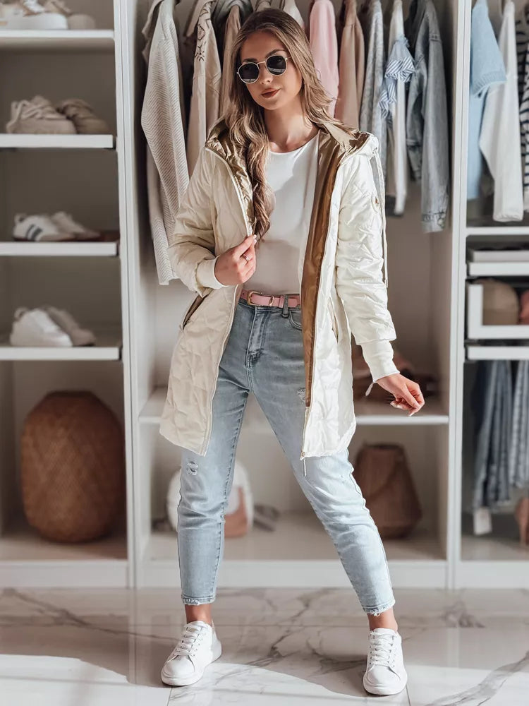 White women's quilted jacket Livi