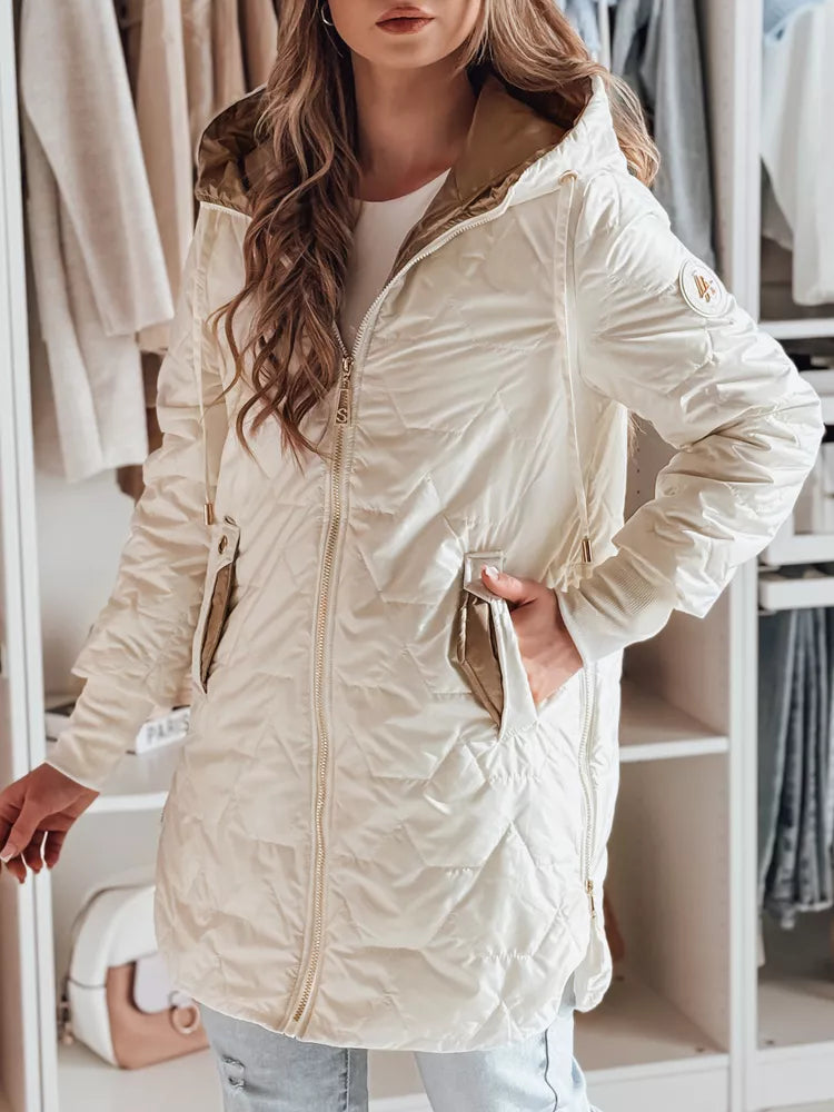 White women's quilted jacket Livi