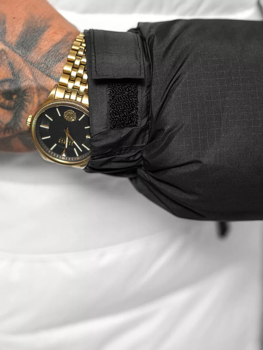 Men's white quilted winter jacket Poker