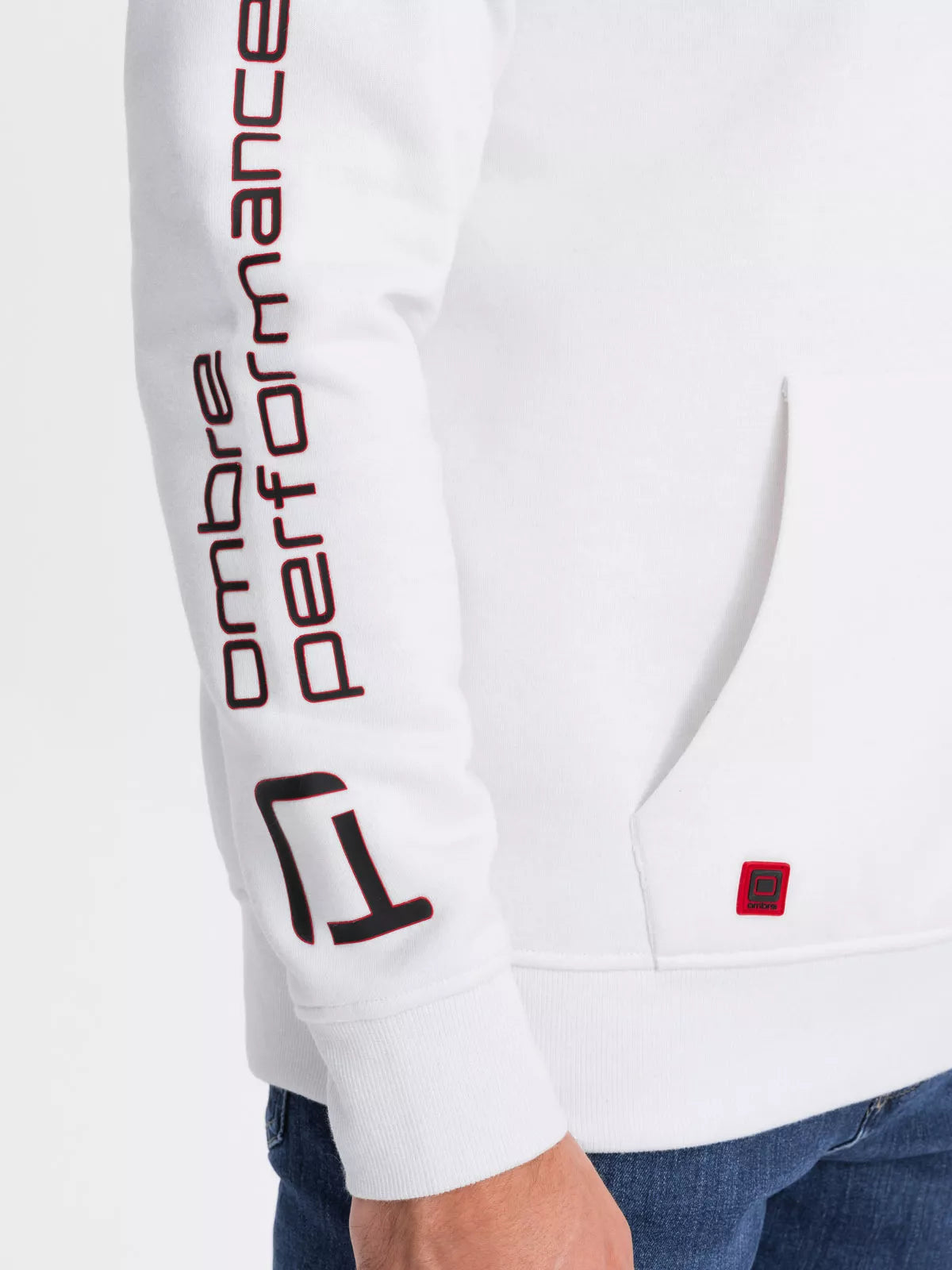 White sweatshirt with a hood Vona