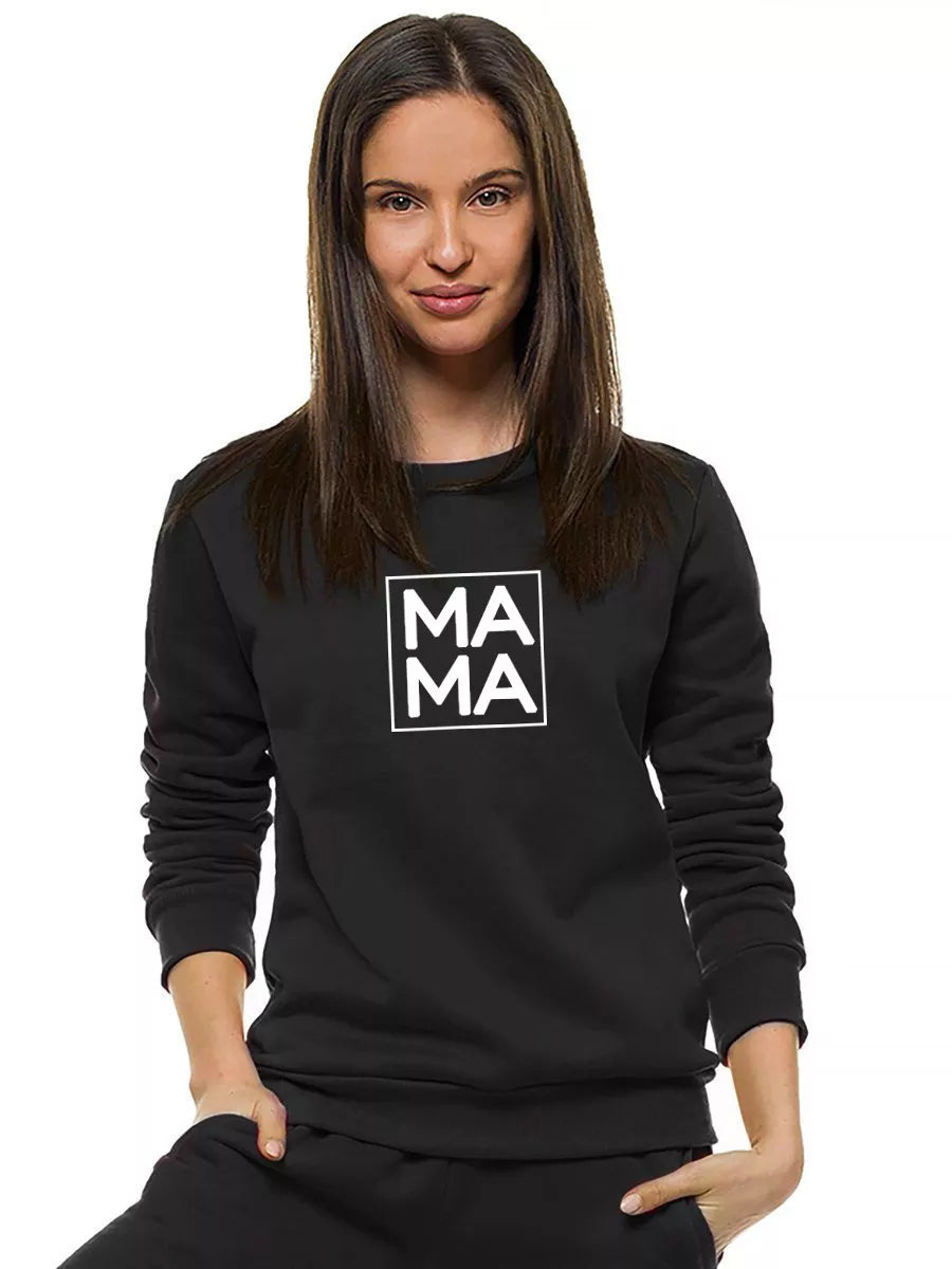 Women's black sweater MAMA