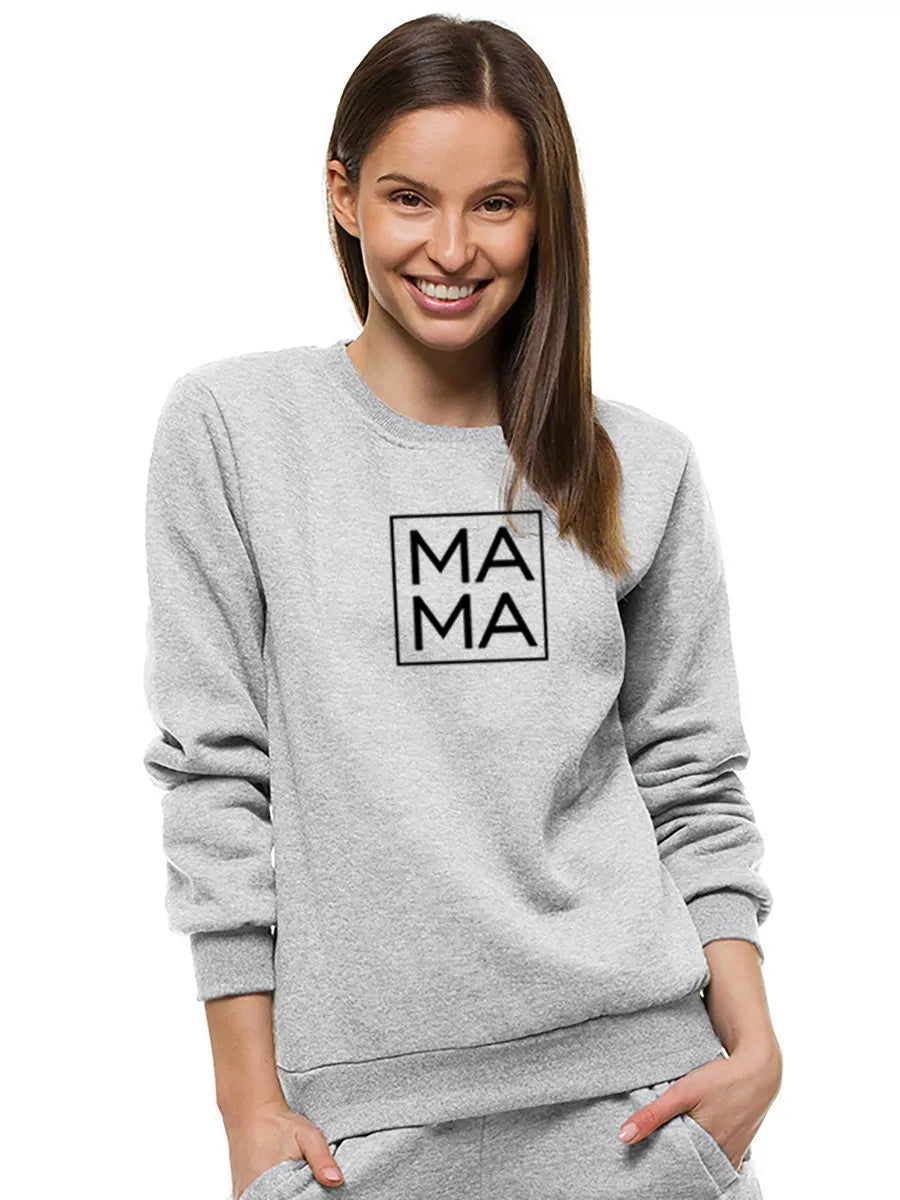Women's light gray sweater MAMA