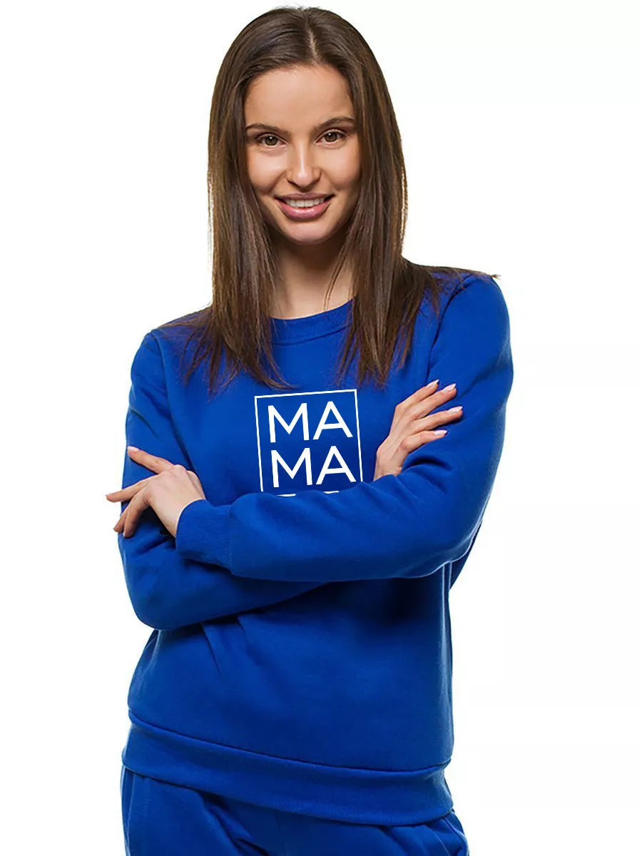 Women's blue sweater MAMA