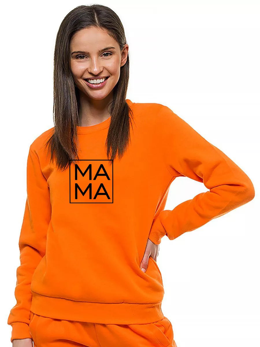Women's orange sweater MAMA