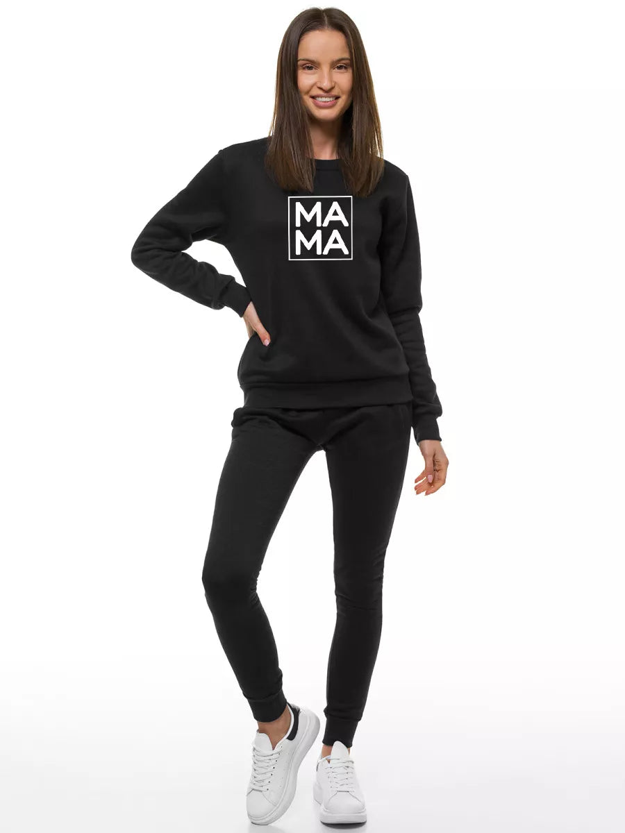 Women's black sweater MAMA