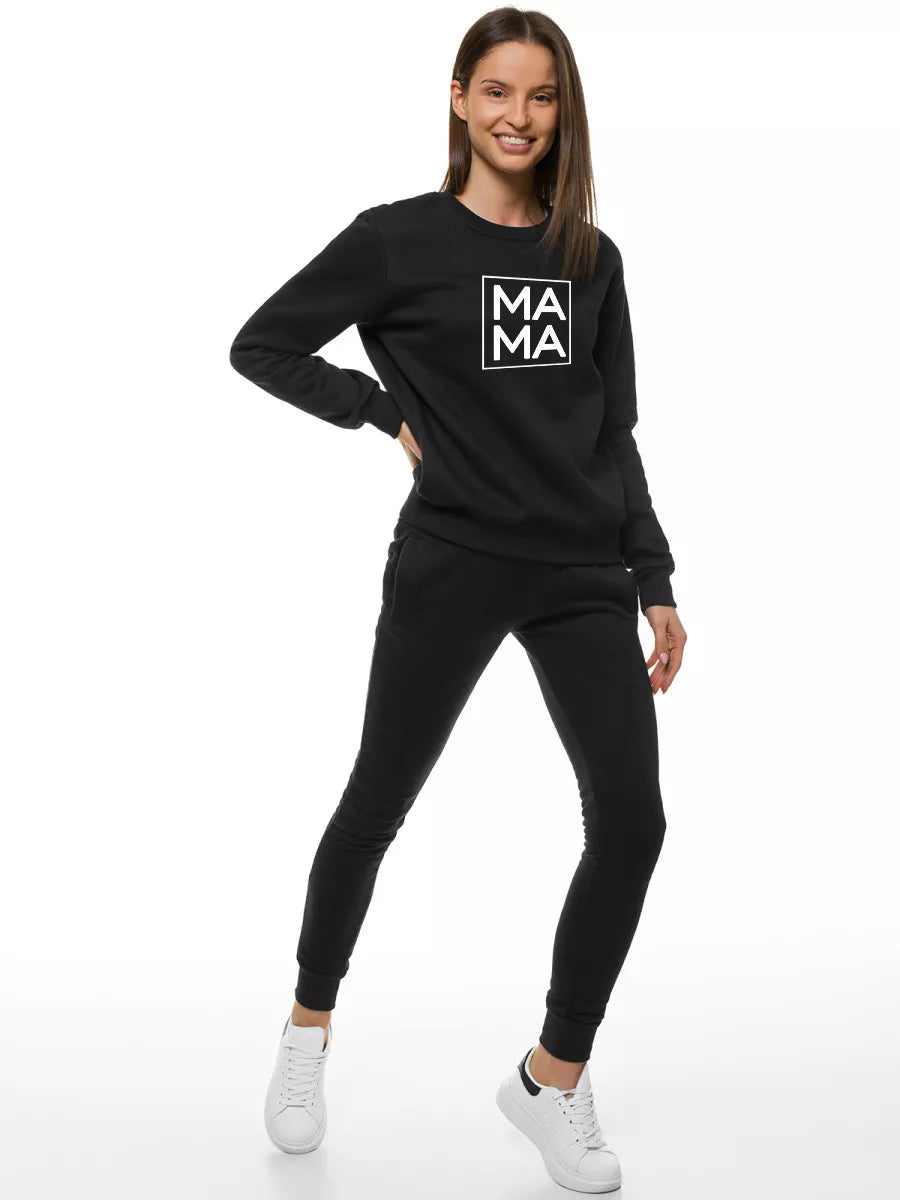 Women's black sweater MAMA