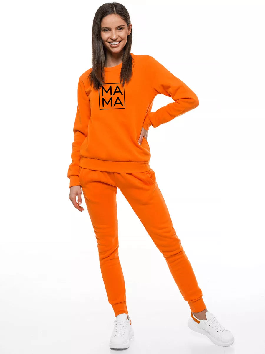 Women's orange sweater MAMA