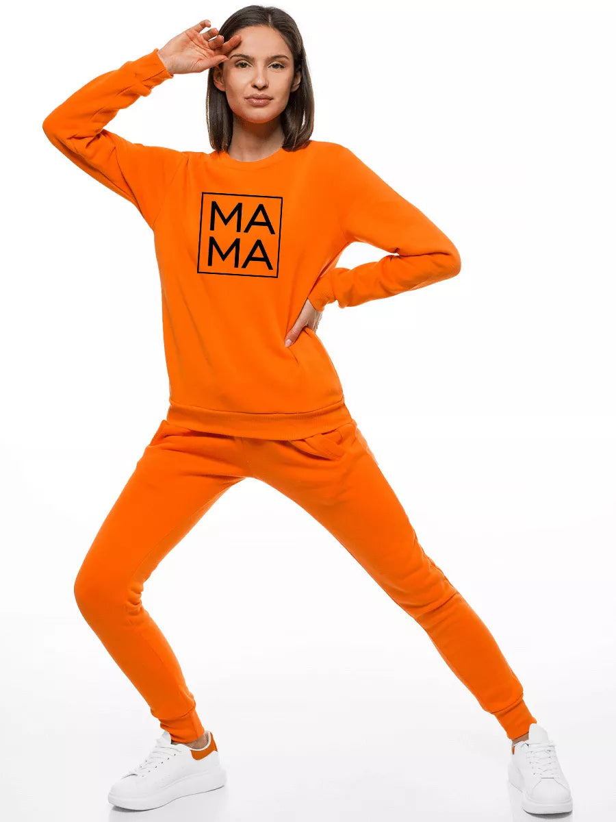Women's orange sweater MAMA