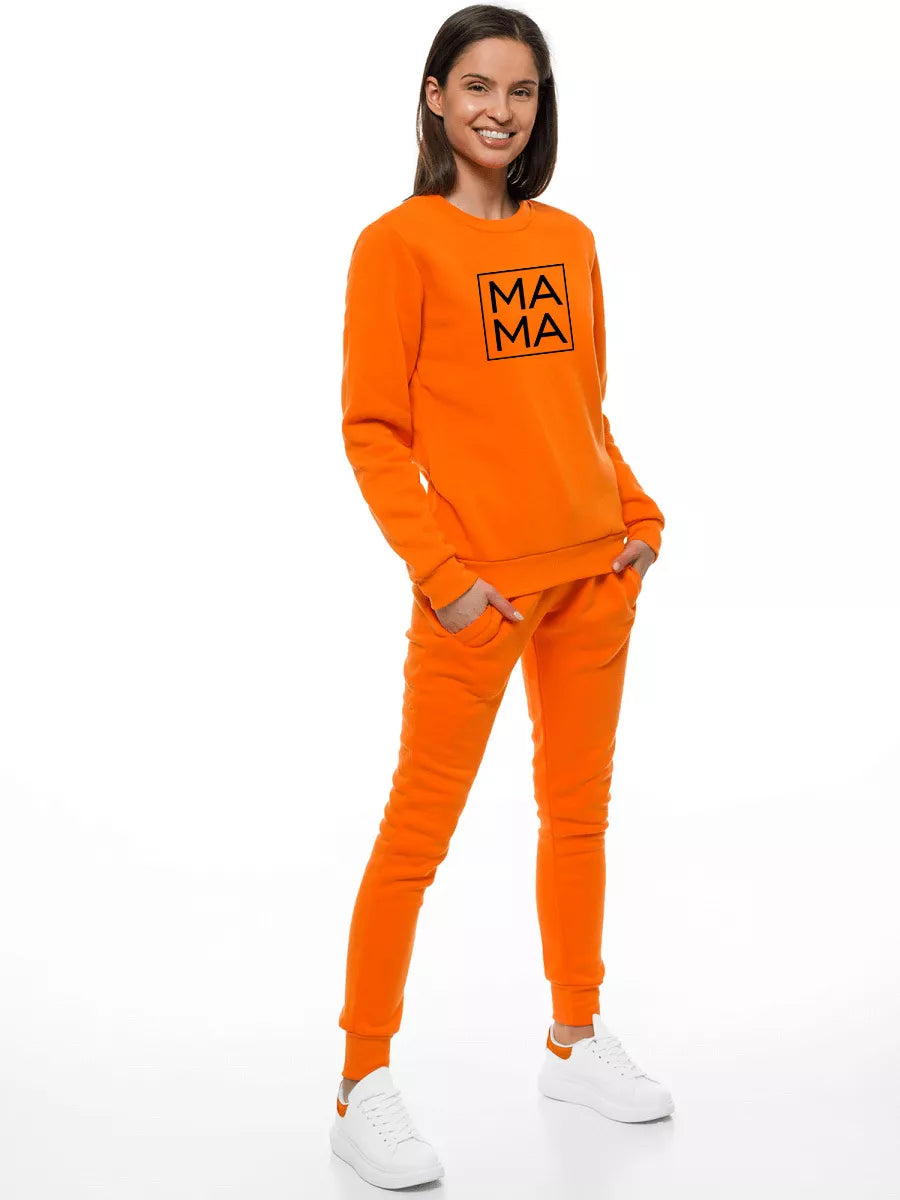 Women's orange sweater MAMA