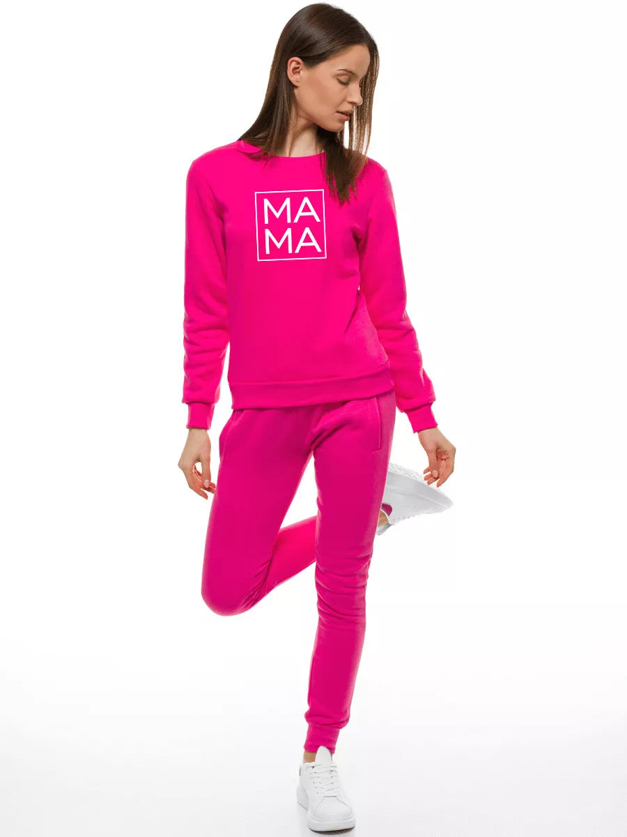 Women's bright pink sweater MAMA