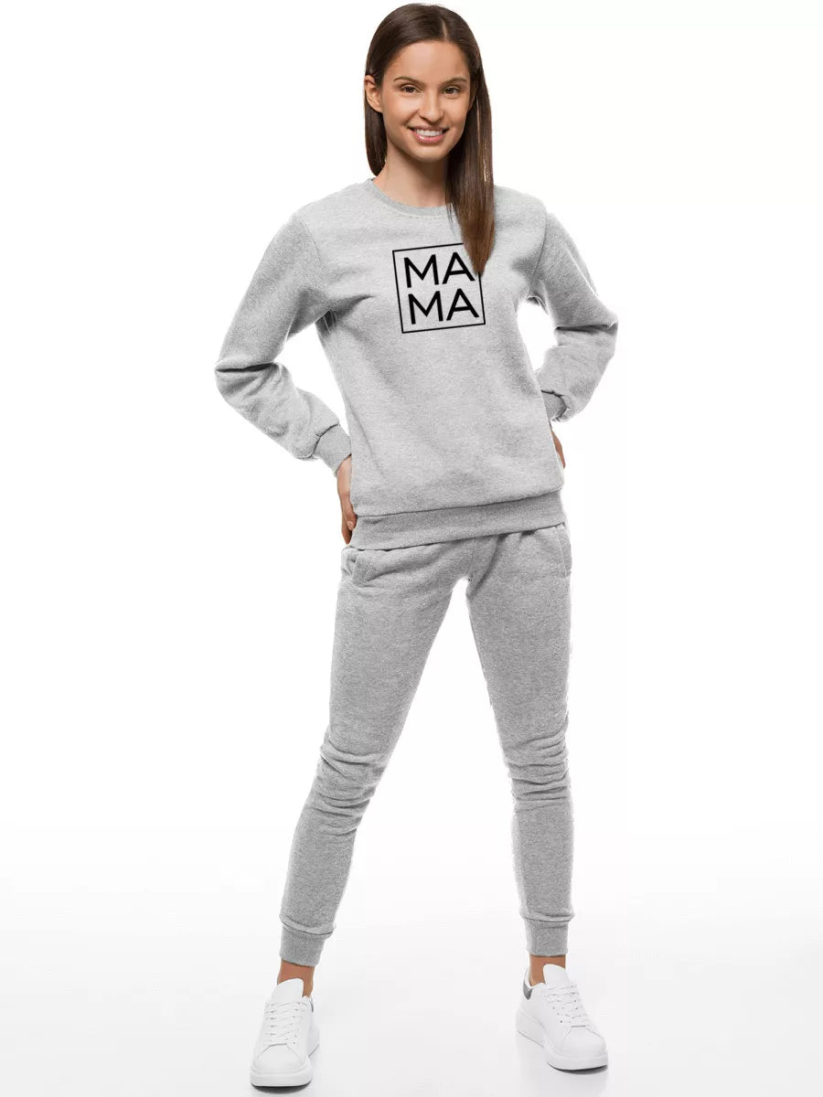Women's light gray sweater MAMA