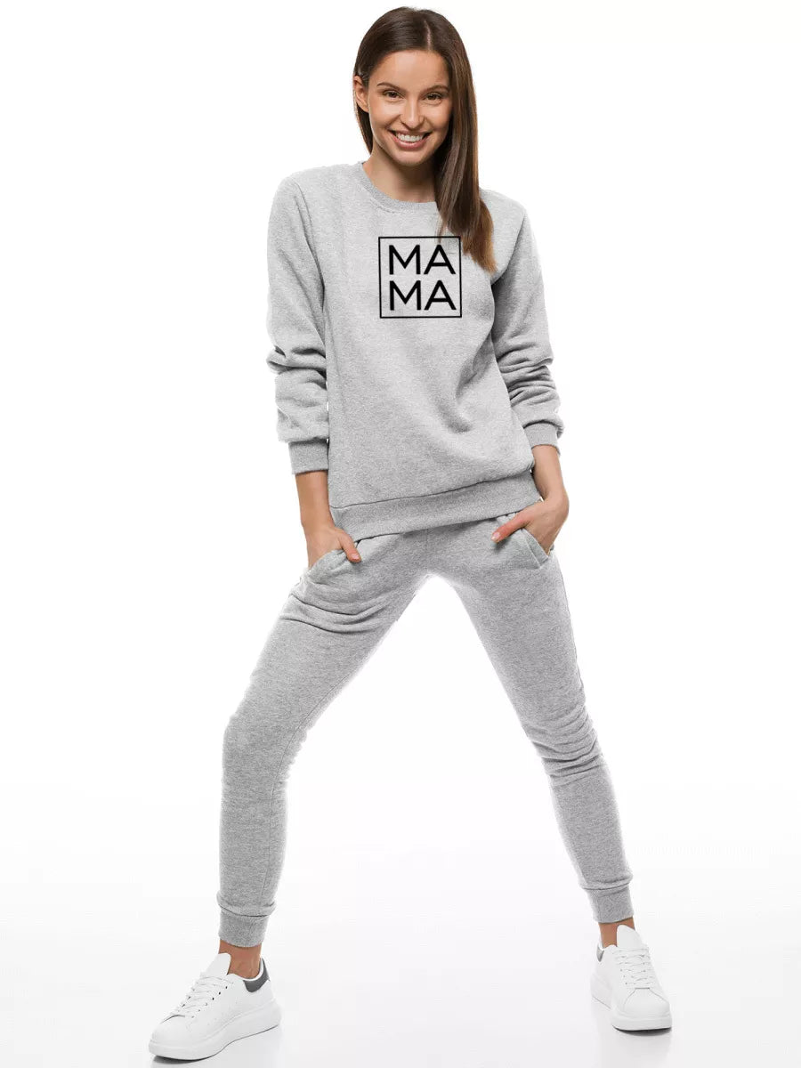 Women's light gray sweater MAMA