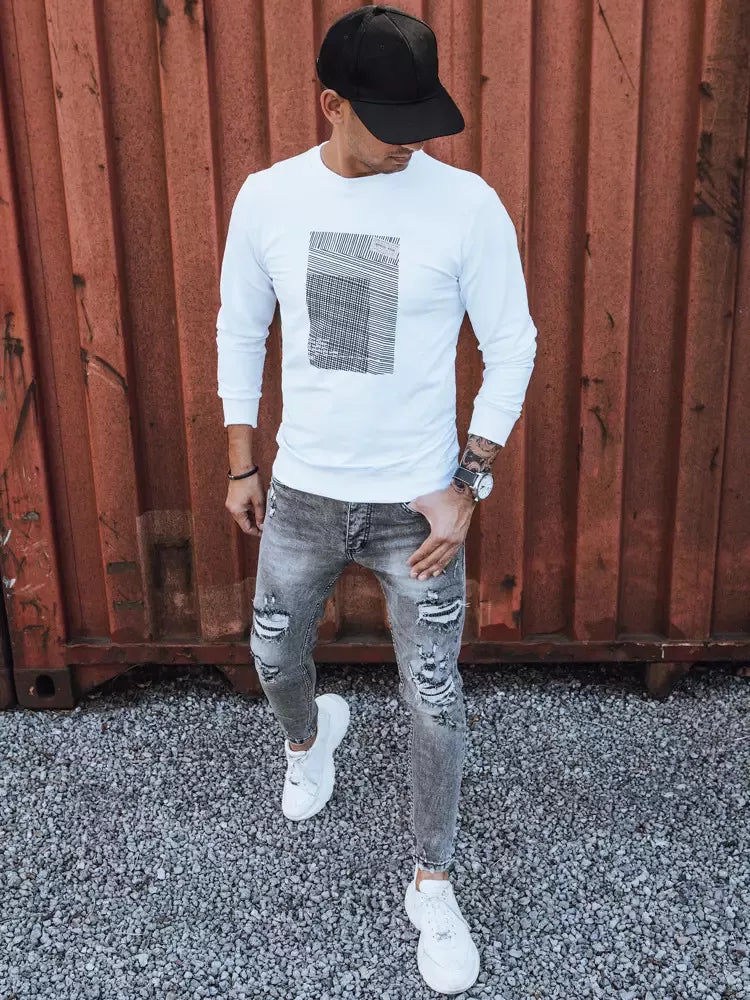 White men's sweater Sovel