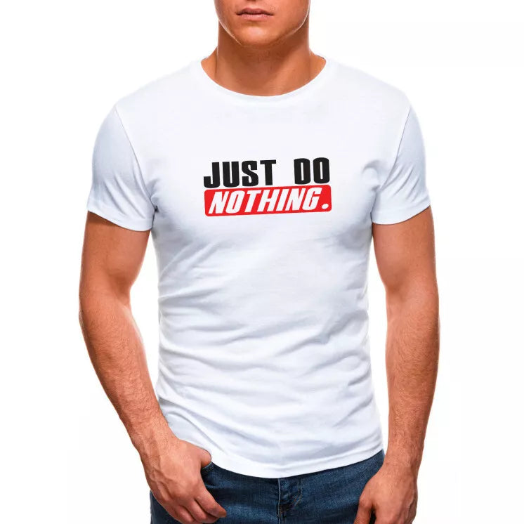 White men's T-shirt Just do nothing
