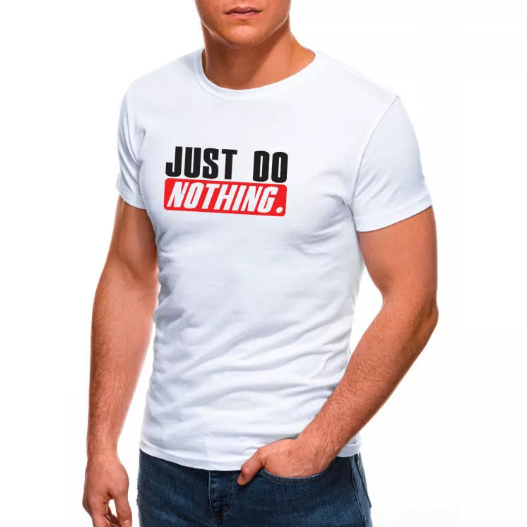 White men's T-shirt Just do nothing