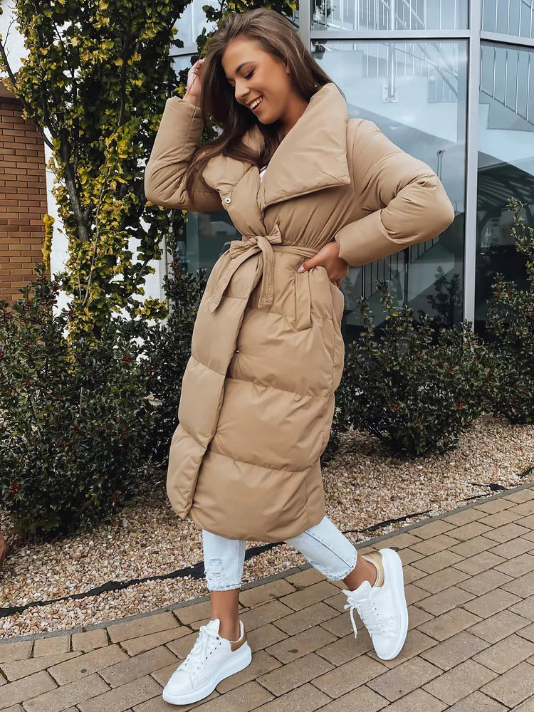 Beige women's quilted jacket Favi