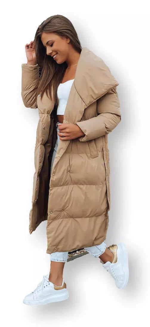 Beige women's quilted jacket Favi