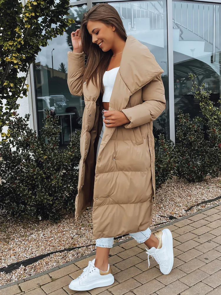 Beige women's quilted jacket Favi