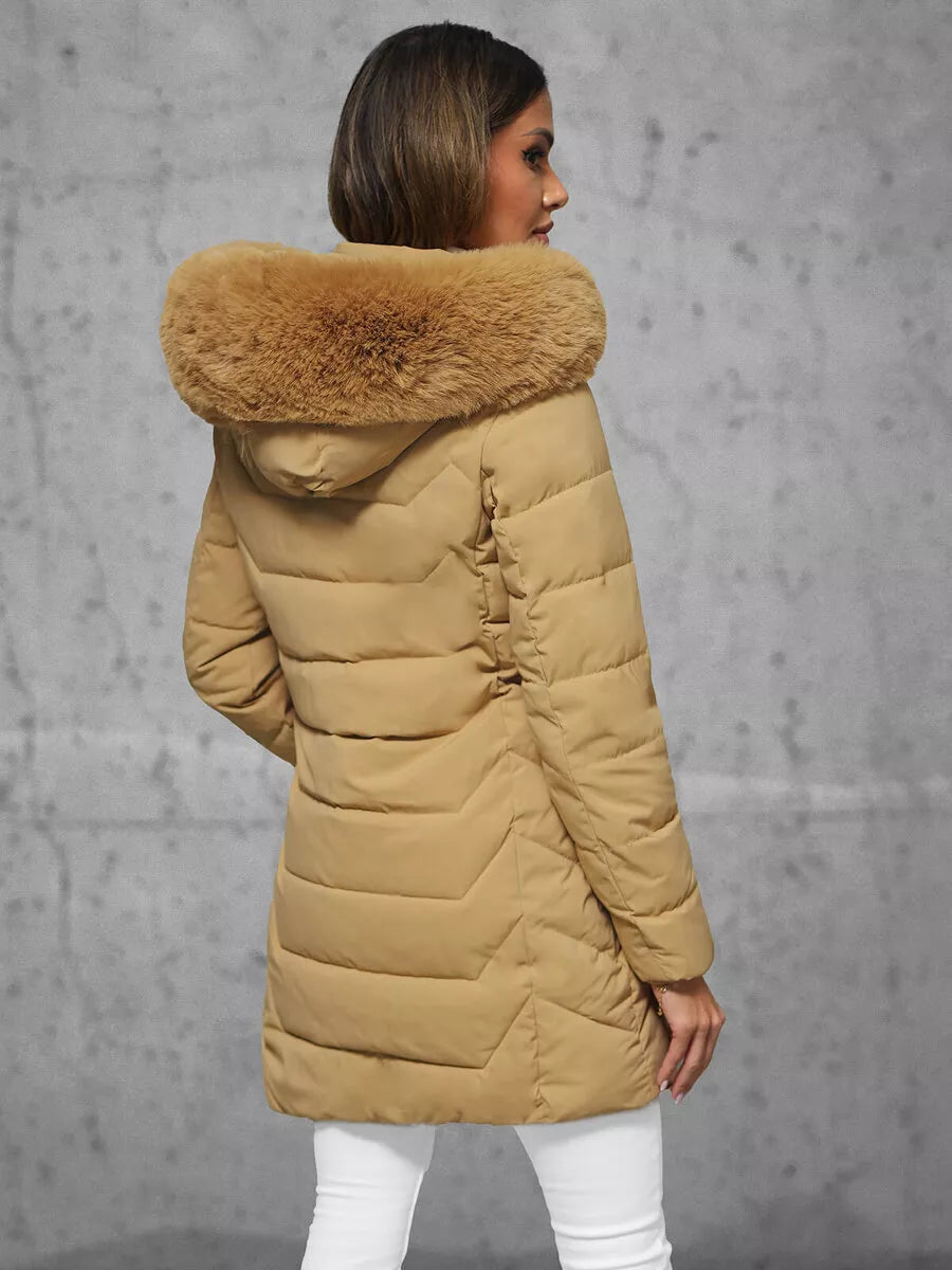 Beige women's winter jacket Tamira