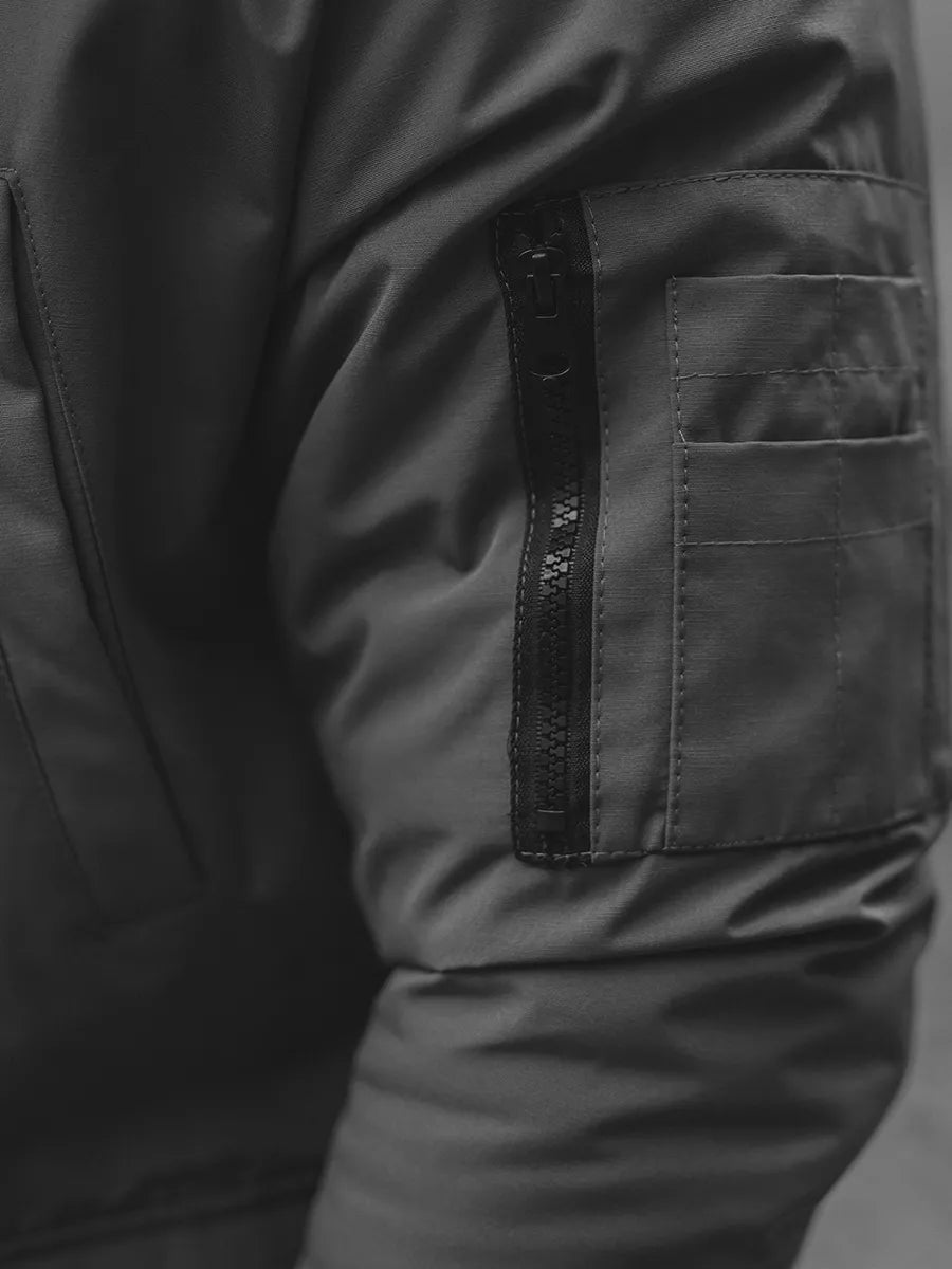 Bomber style winter dark gray men's jacket Lemor