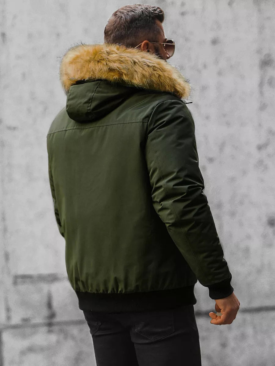 Bomber style winter green men's jacket Lemor