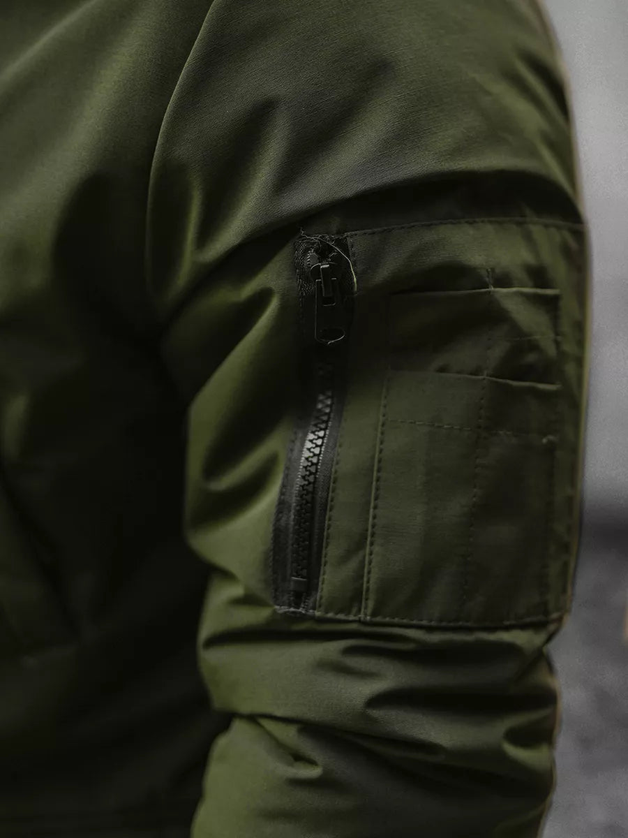 Bomber style winter green men's jacket Lemor